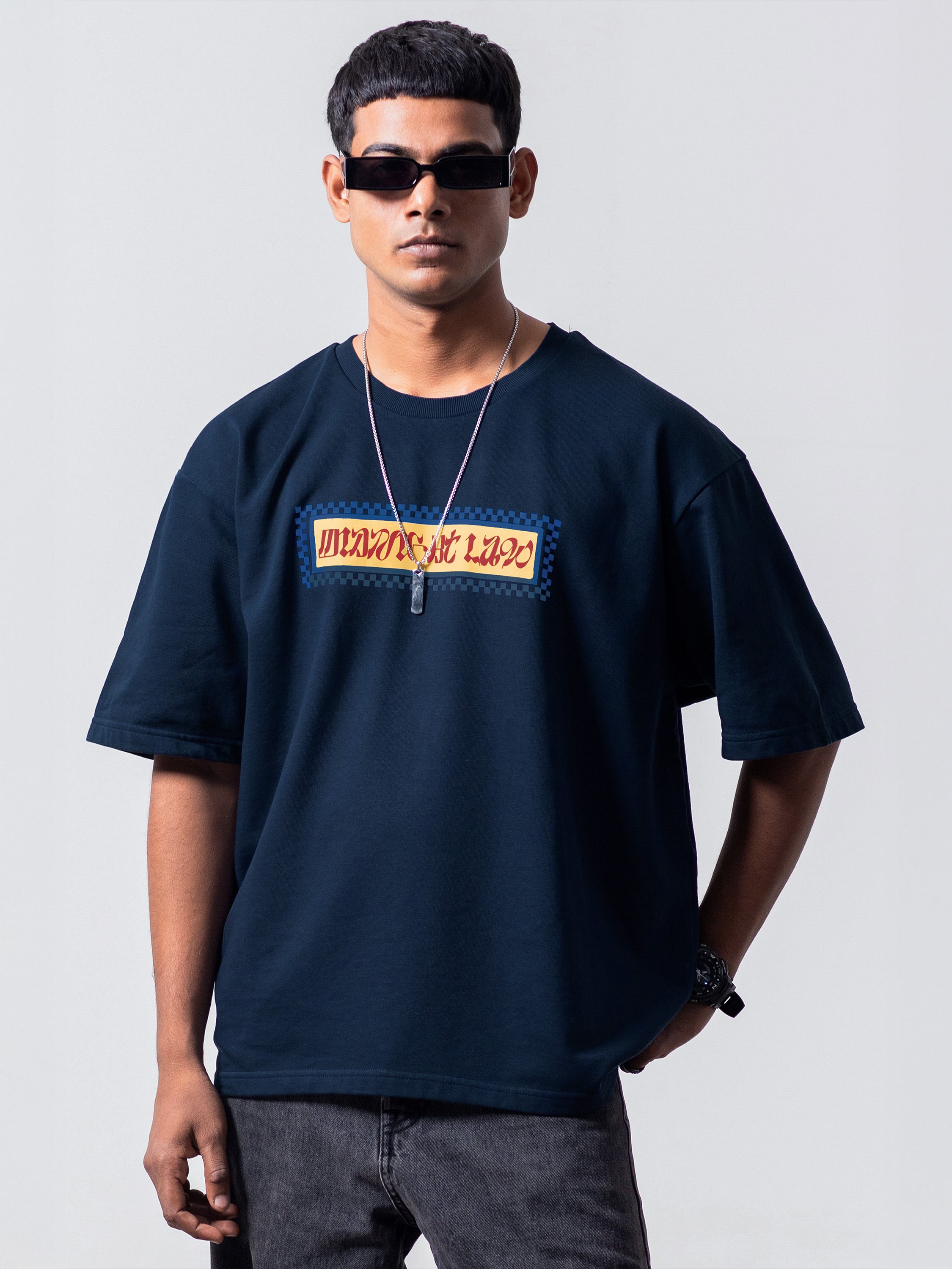 Bloom Heavyweight Oversized T-Shirt - 280 GSM Midnight LAW