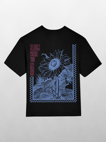 [Black / L] Bloom Oversized T-Shirt