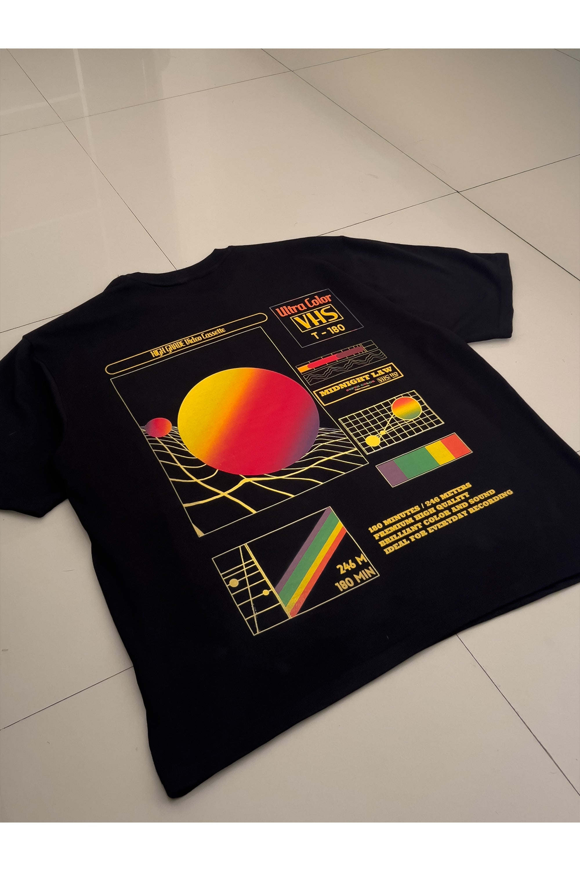 VHS Heavyweight Oversized T-Shirt - 280 GSM Midnight LAW