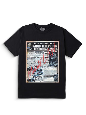 [Black / L] Radio Television Regular Fit T-Shirt
