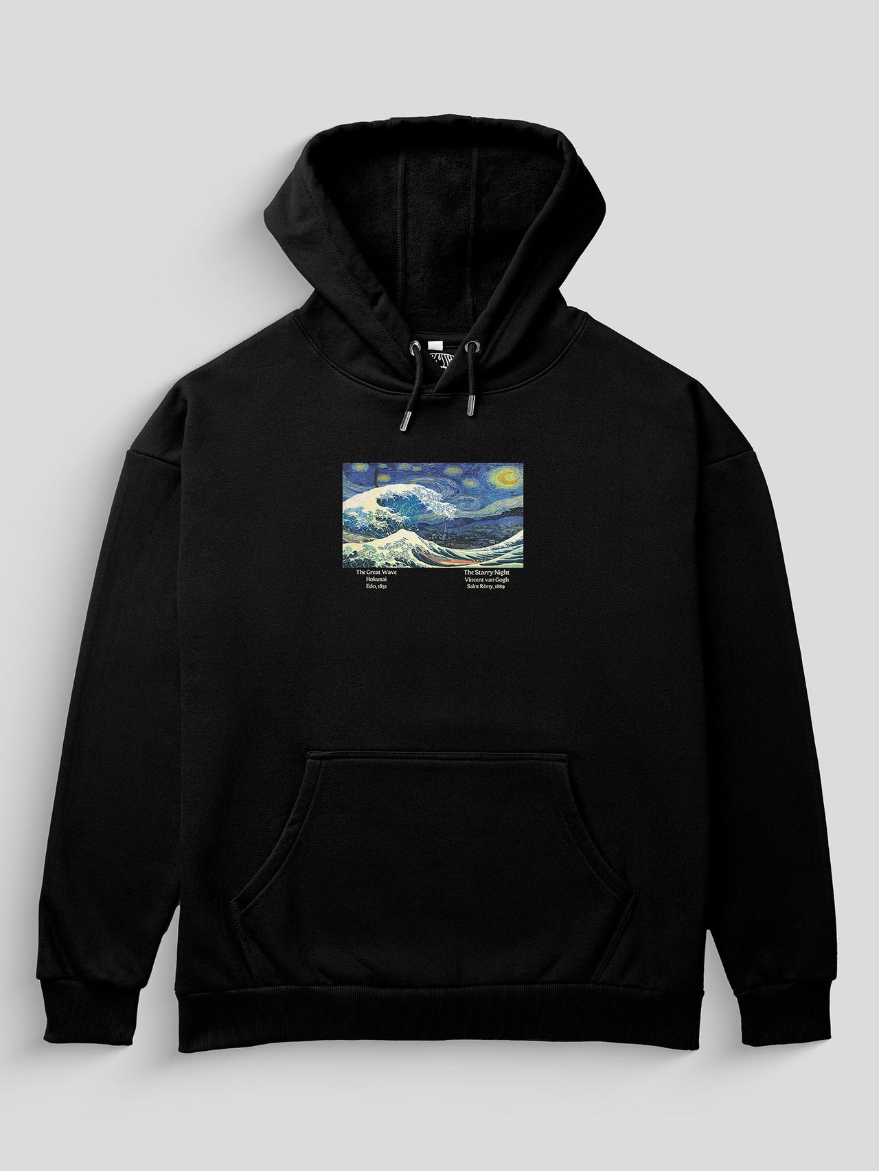 [Black / XL] Starry Wave Heavyweight Hoodie [Unisex] - 400 GSM