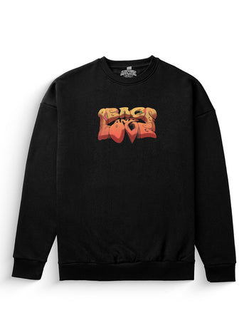Peace & Love Heavyweight Sweatshirt [Unisex] - 400 GSM-Far Out 60s Collection featuring t-shirts, oversized t-shirts, hoodies, and sweatshirts with retro designs, capturing the bold and vibrant spirit of the 1960s