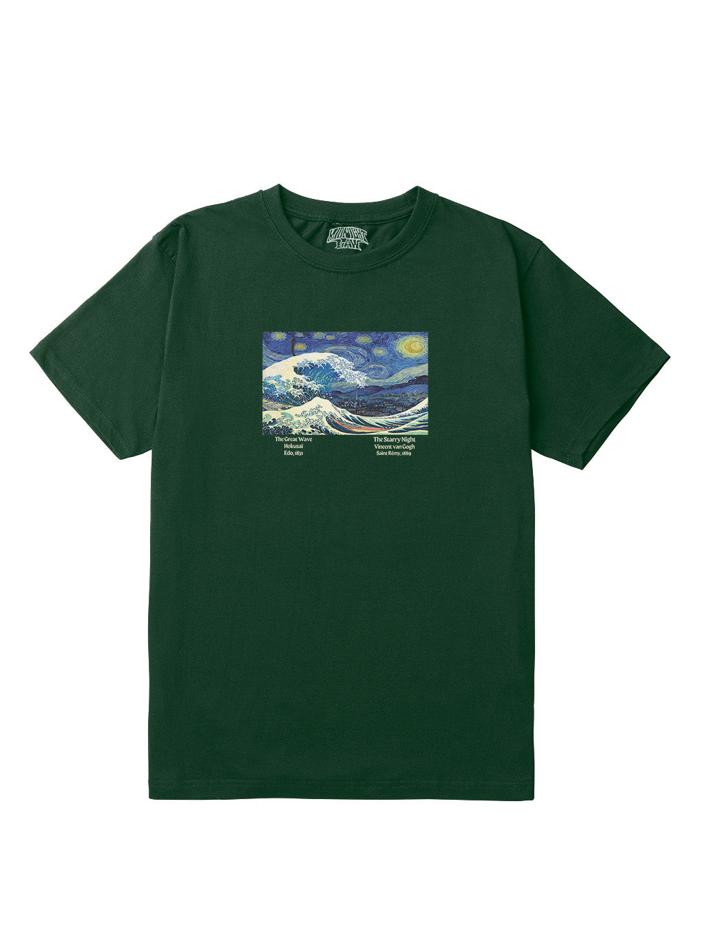 [Forest Green / L] Starry Wave Regular Fit T-Shirt