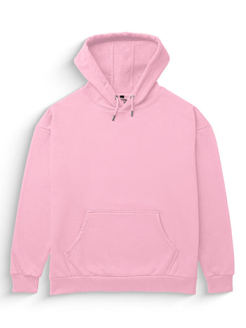 [Pink / L] Basic Heavyweight Hoodie [Unisex] - 400 GSM