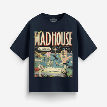 [Navy / L] Madhouse Oversized T-Shirt