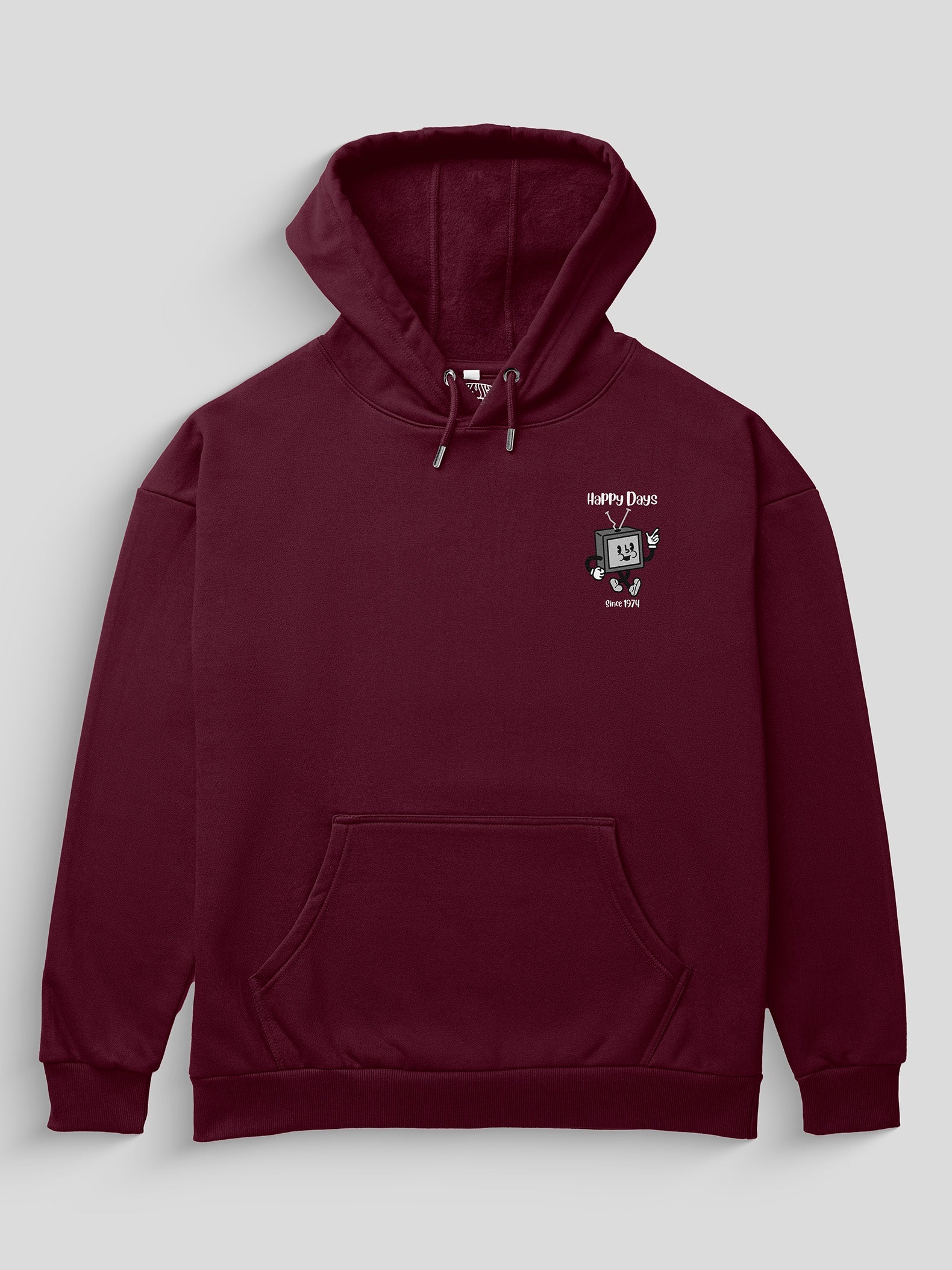 Happy Days Heavyweight Hoodie [Unisex] - 400 GSM-City 1989 Collection featuring t-shirts, oversized t-shirts, hoodies, and sweatshirts with urban-inspired designs, blending retro city style and modern comfort