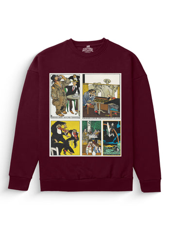[Maroon / L] Moriz Jung V2 Heavyweight Sweatshirt [Unisex] - 400 GSM