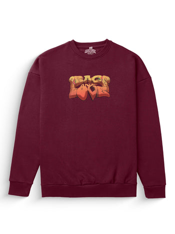 Peace & Love Heavyweight Sweatshirt [Unisex] - 400 GSM-Far Out 60s Collection featuring t-shirts, oversized t-shirts, hoodies, and sweatshirts with retro designs, capturing the bold and vibrant spirit of the 1960s
