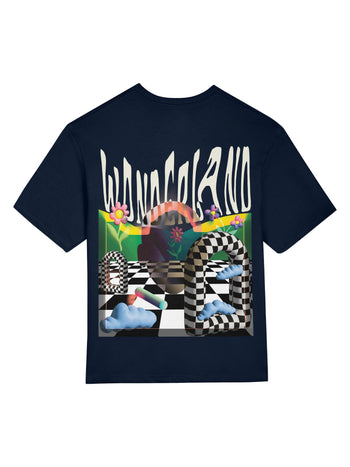[Navy / L] Wonderland Oversized T-Shirt