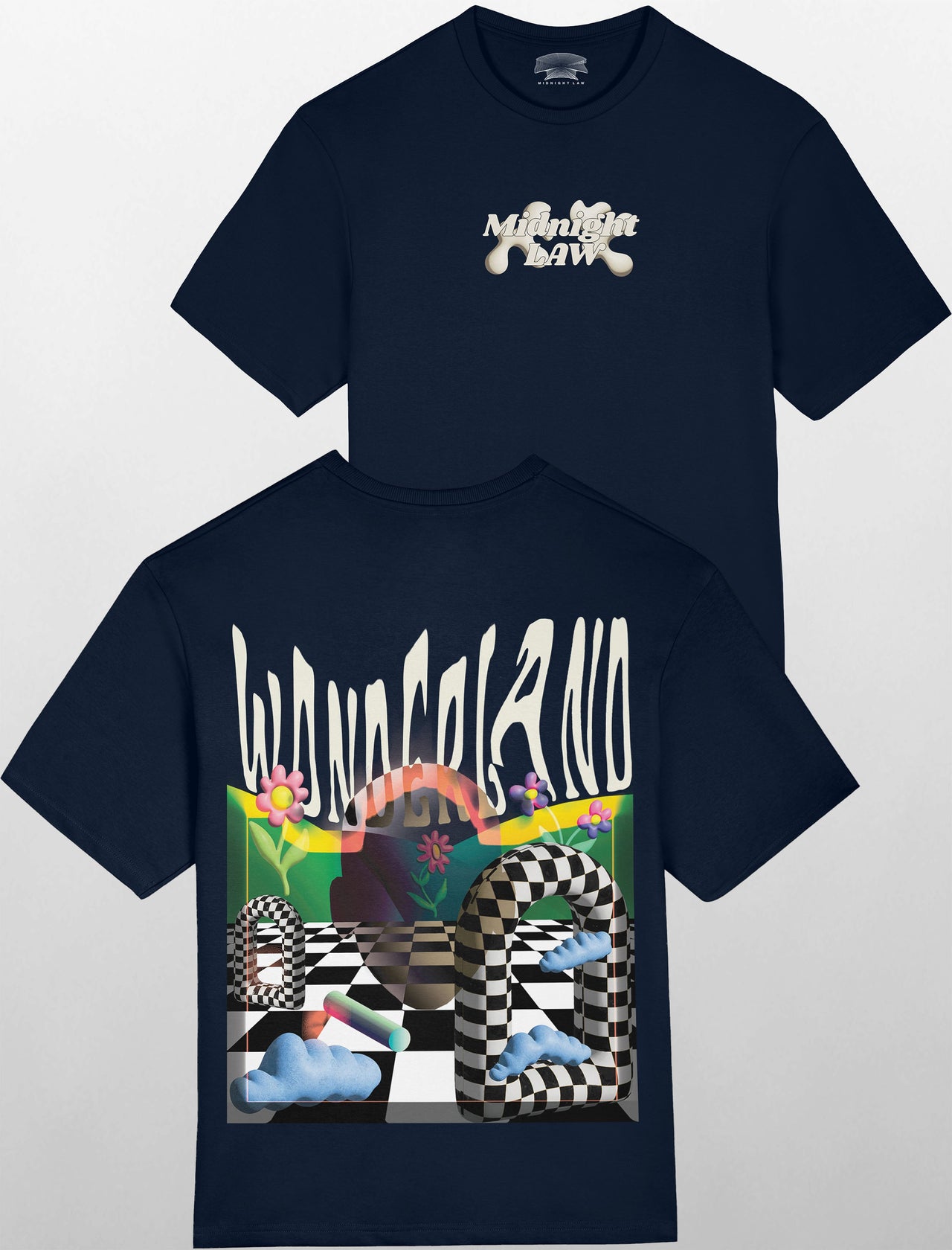 [Navy / L] Wonderland Oversized T-Shirt
