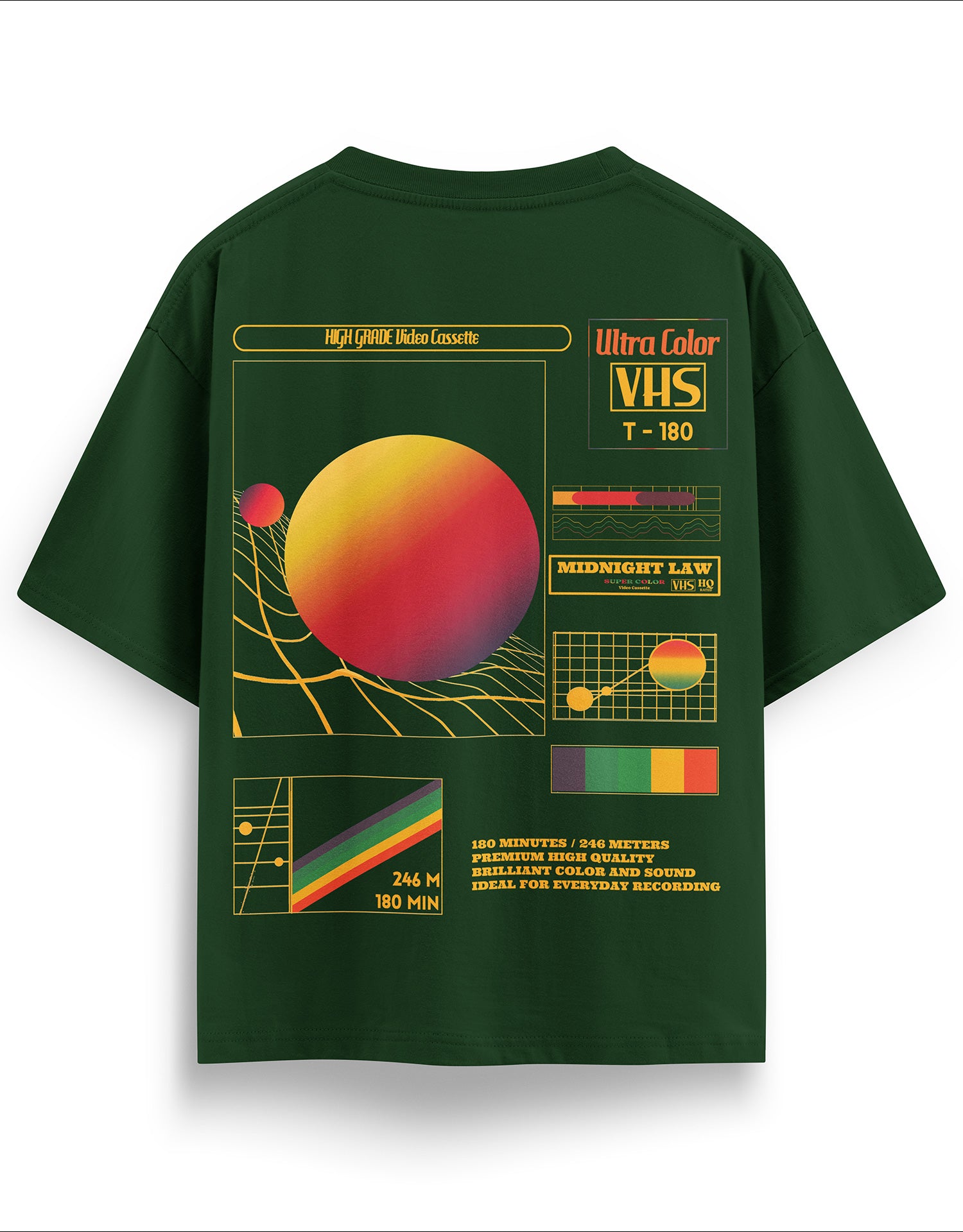VHS Heavyweight Oversized T-Shirt - 280 GSM Midnight LAW