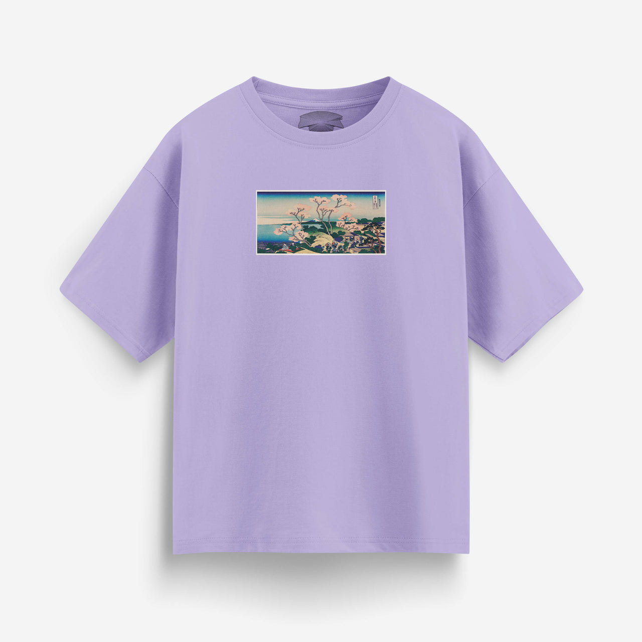 [Lavender / XS] Japanese Woodblock Oversized T-Shirt