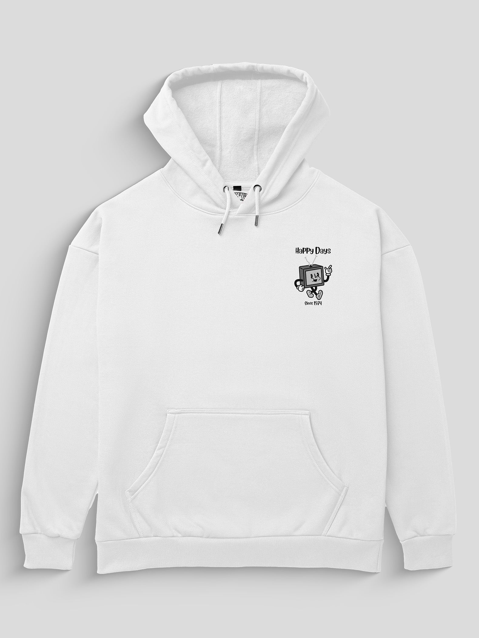 Happy Days Heavyweight Hoodie [Unisex] - 400 GSM-City 1989 Collection featuring t-shirts, oversized t-shirts, hoodies, and sweatshirts with urban-inspired designs, blending retro city style and modern comfort