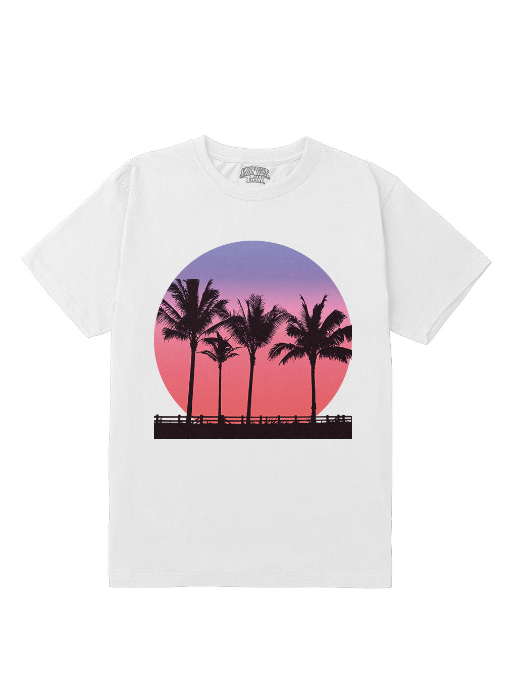 [White / S] Palm Breeze Regular Fit T-Shirt